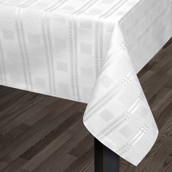 Hampton White Table Cloth