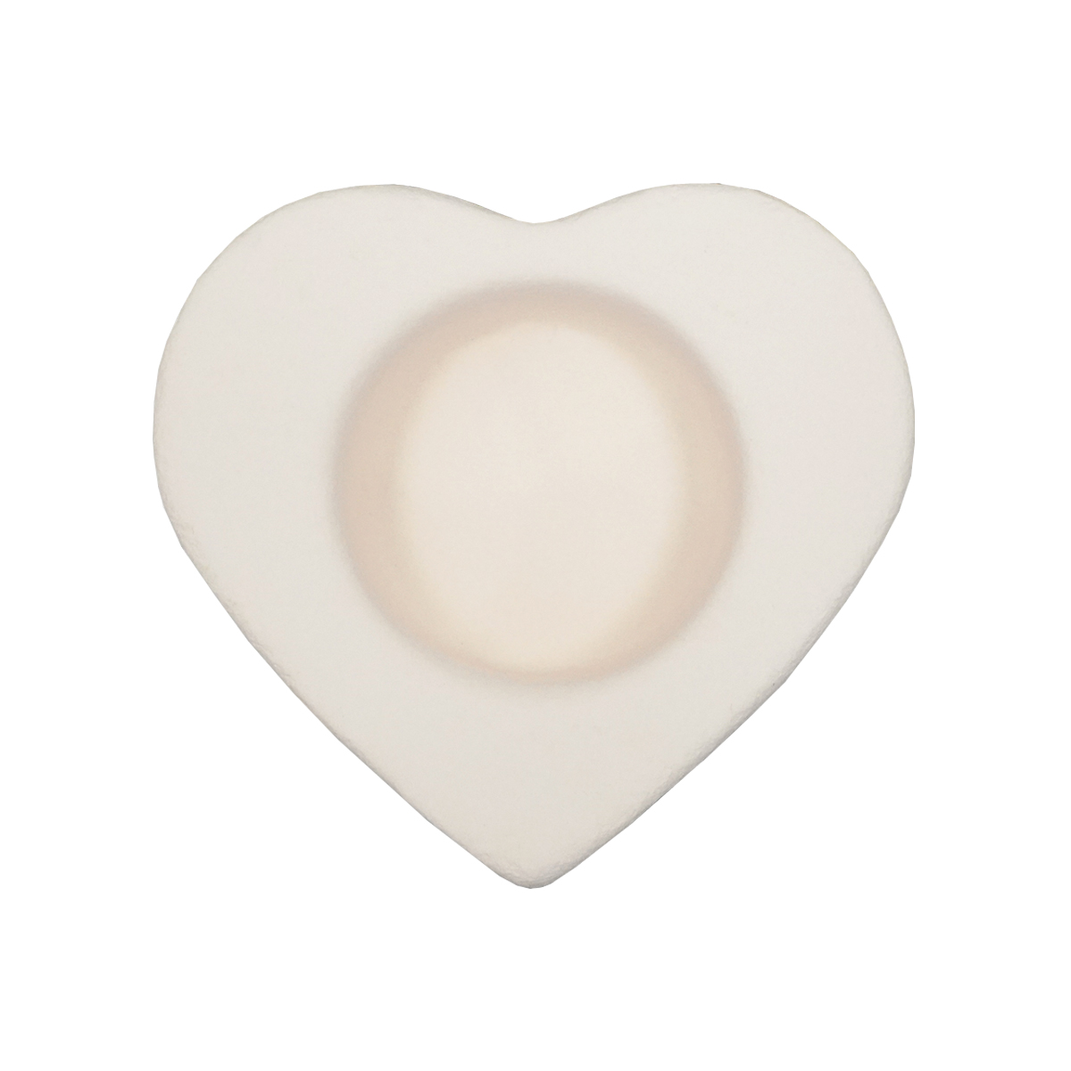 Ceramic Heart Cream Tealight Holder