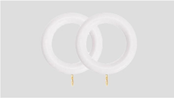 Wooden Curtain Rings 15 Count 