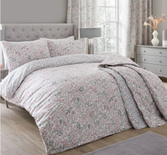 Olivia Blush Cotton Rich Duvet Set